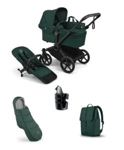 Bugaboo Donkey 6 Single Essential Pushchair Bundle (4 Pieces) - Fern Green