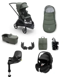 Bugaboo Dragonfly Complete Stroller Bundle With Maxi-Cosi Pebble 360 Pro² Car Seat & Base (8 Pieces) - Forest Green