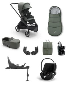 Bugaboo Dragonfly Complete Stroller Bundle With Cybex Cloud T i-Size Rotating Baby Car Seat & Base (8 Pieces)