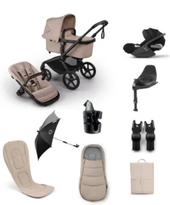 Bugaboo Fox 5 Renew Complete Pushchair Bundle with Cybex Cloud T Car Seat (8 Pieces) - Desert Taupe Melange