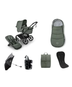Bugaboo Fox 5 Renew Complete Pushchair Bundle (6 Pieces) - Forest Green