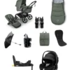 Bugaboo Fox 5 Renew Complete Pushchair Bundle With Maxi-Cosi Pebble 360 Pro Car Seat & Base (9 Pieces) – Forest Green