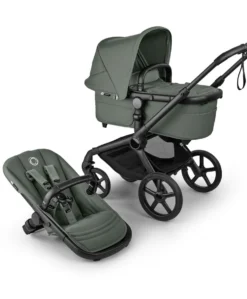 Bugaboo Fox 5 Renew Complete Pushchair Bundle With Maxi-Cosi Pebble 360 Pro Car Seat & Base (9 Pieces) – Forest Green
