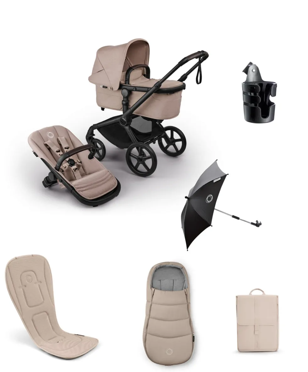 Bugaboo Fox 5 Renew Complete Pushchair Bundle (7 Pieces) - Taupe Melange