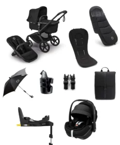 Bugaboo Fox 5 Renew Complete Pushchair Bundle with Maxi-Cosi Pebble 360 Pro2 Car Seat (8 Pieces) - Heritage Black