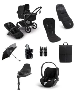 Bugaboo Fox 5 Renew Complete Pushchair Bundle with Cybex Cloud T Car Seat (8 Pieces) - Heritage Black