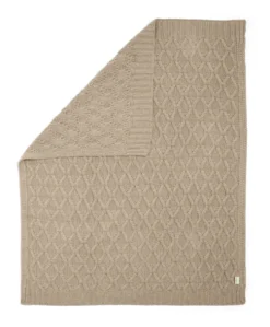 Cable Knit Blanket - Welcome to the World Seedling - Mocha