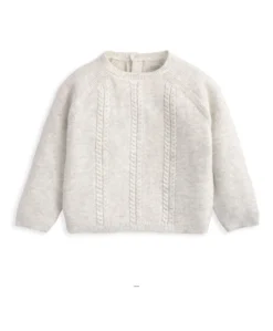 Cable Knit Top & Bottoms Set (2 Pieces) - Grey