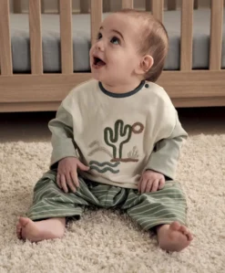 Cactus T-Shirt & Striped Trouser