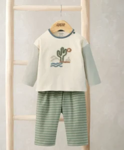 Cactus T-Shirt & Striped Trouser