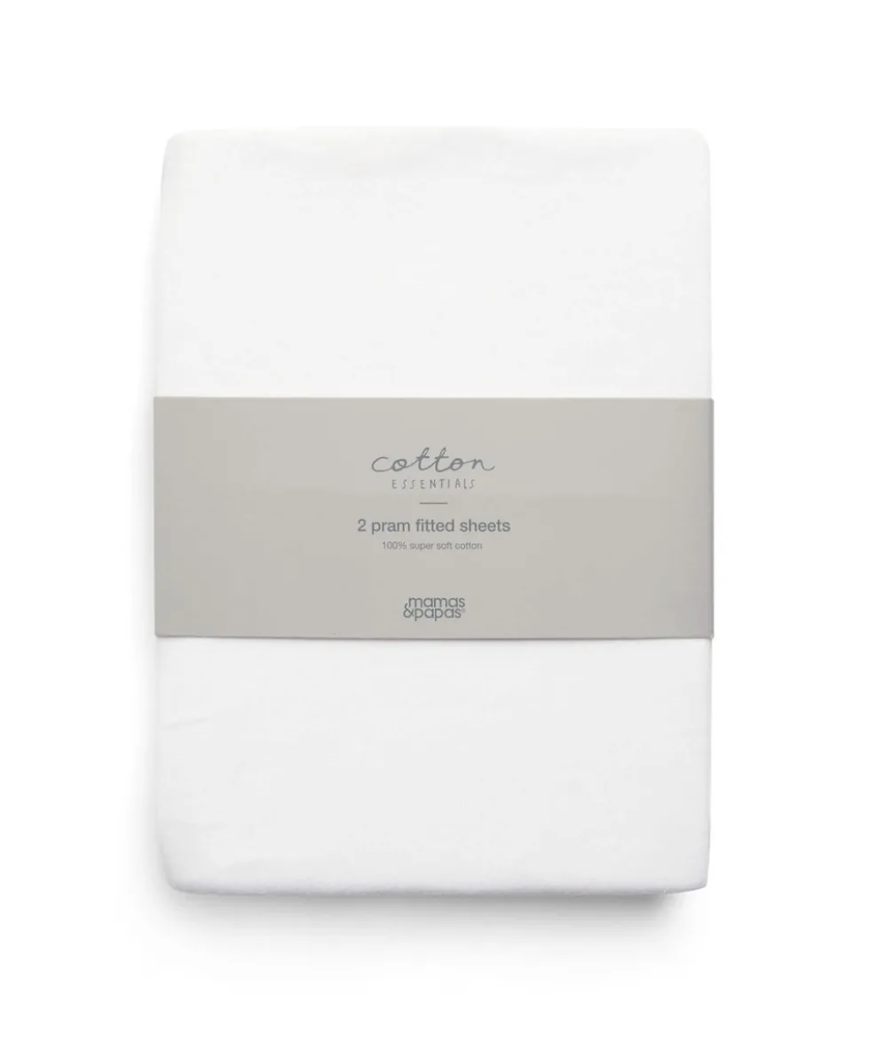 Carrycot/Large Moses Fitted Sheets (2 pack)