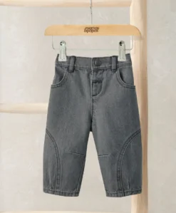 Charcoal Barrel Leg Jeans