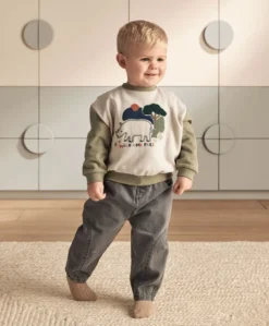 Charcoal Barrel Leg Jeans