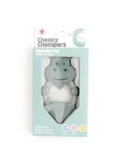 Cheeky Chompers Chewy The Hippo Teether - Sage Green