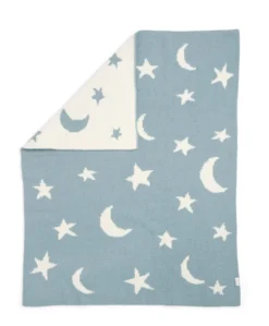 Chenille Blanket - Blue Moon/Star