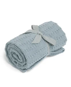 Chenille Blanket - Blue Stripe