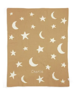 Chenille Blanket - Mustard Moon/Star