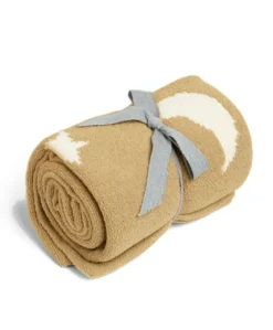 Chenille Blanket - Mustard Moon/Star