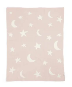 Chenille Blanket - Pink Moon/Star