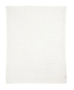 Chenille Blanket - White Stripe