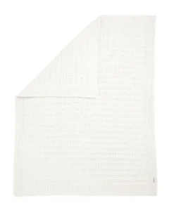 Chenille Blanket - White Stripe