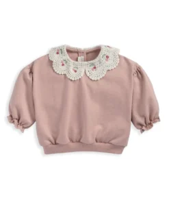 Cherry Knitted Collar Sweatshirt