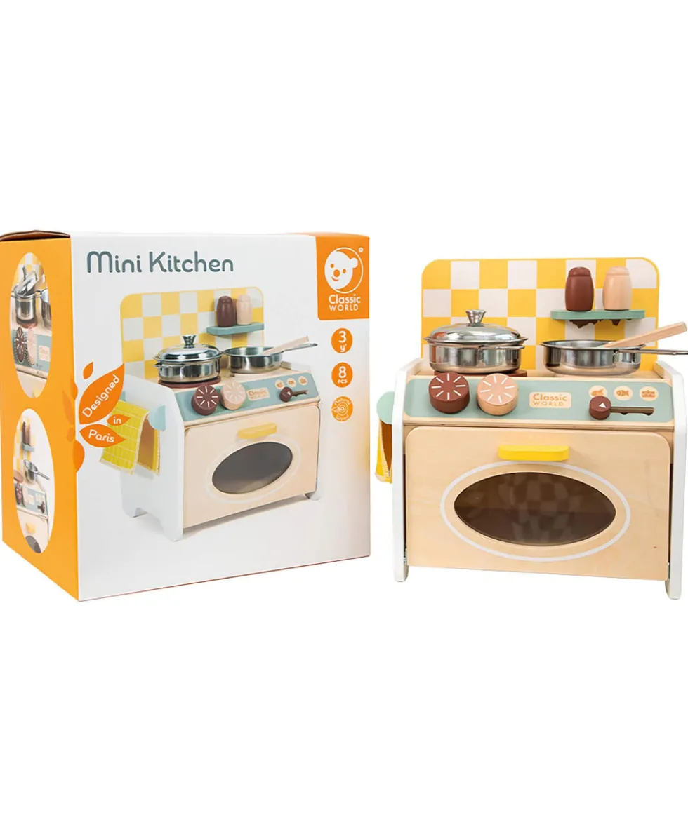 Classic World Small Wooden Play Kitchen Toy