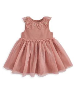 Collar Mesh Dress