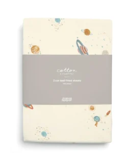 Cotbed Fitted Sheets (2 Pack) - Planet/Blue Star