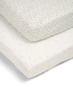 Cotbed Fitted Sheets (2 pack) Seed/Leaf - Welcome to the World Seedling