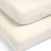 Cotbed Fitted Sheets (2 pack) Welcome to the World Duckling - Cream