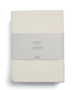 Cot Fitted Sheets (2 Pack) - Cream