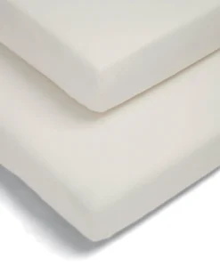 Cotton Essentials Cotbed Fitted Sheets (2 pack) - Cream