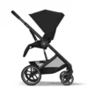 Cybex Balios Pushchair Bundle with Cybex Aton B2 i-Size Car Seat & Base (6 Pieces) - Moon Black