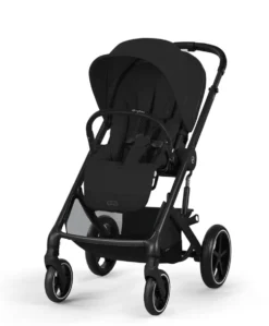 Cybex Balios Pushchair Bundle with Cybex Aton B2 i-Size Car Seat & Base (6 Pieces) - Moon Black