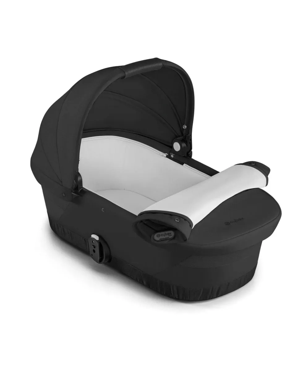 Cybex Balios Pushchair Bundle with Cybex Aton B2 i-Size Car Seat & Base (6 Pieces) - Moon Black