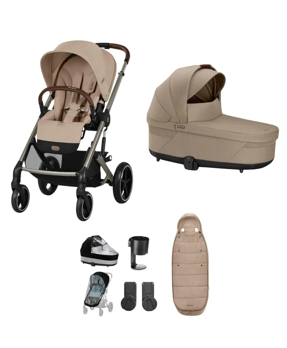 Cybex Balios Pushchair Bundle (5 Pieces) - Almond Beige