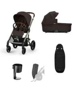 Cybex Balios S Lux Pushchair Bundle (5 Pieces) - Chocolate Brown