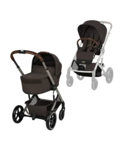 Cybex Balios S Lux Pushchair & Folding Carrycot - Chocolate Brown