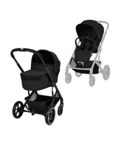 Cybex Balios S Lux Pushchair & Folding Carrycot - Moon Black
