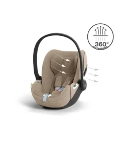 Cybex Cloud T i-Size Plus Rotating Baby Car Seat - Cozy Beige
