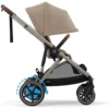 Cybex e-Gazelle S Electric Pushchair Bundle with Cybex Aton B2 i-Size Car Seat and Base (6 Pieces) – Almond Biege