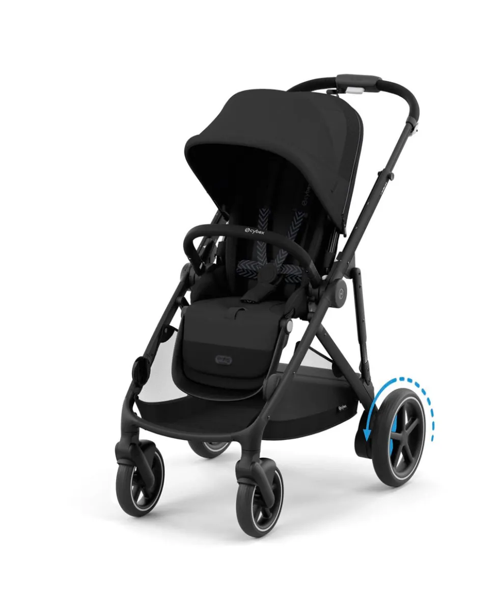 Cybex e-Gazelle S Electric Pushchair Bundle With Cybex Cloud T i-Size + Baby Car Seat & Base (7 Pieces) - Black