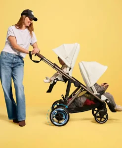 Cybex e-Gazelle S Electric Single to Double Pushchair Bundle (5 Pieces) – Black