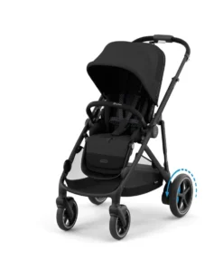 Cybex e-Gazelle S Electric Single to Double Pushchair Bundle (5 Pieces) – Black