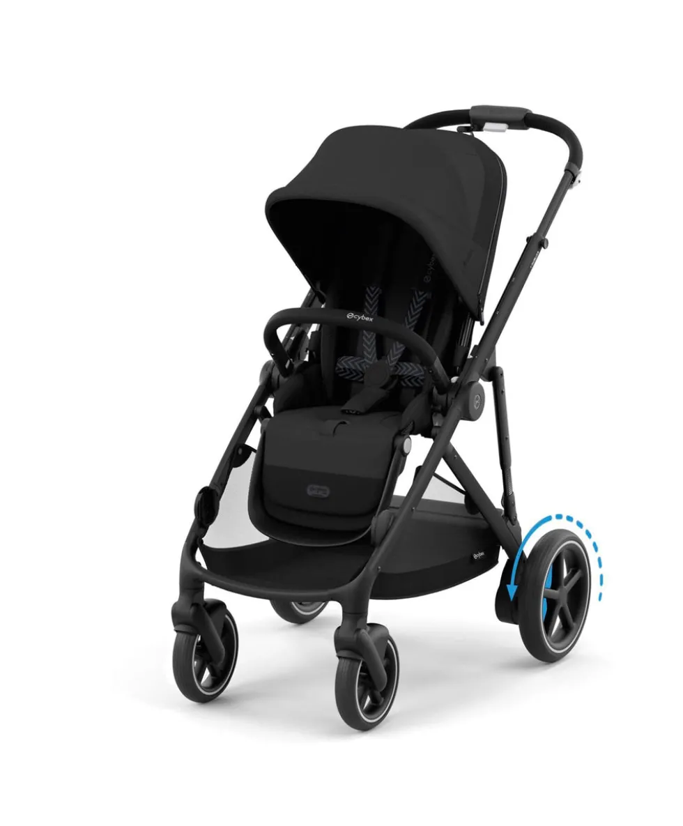 Cybex e-Gazelle S Electric Single to Double Pushchair Bundle (5 Pieces) – Black