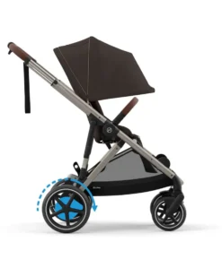 Cybex e-Gazelle S Electric Single to Double Pushchair Bundle (5 Pieces) - Chocolate Brown