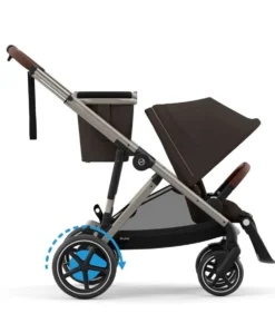 Cybex e-Gazelle S Electric Single to Double Pushchair - Chocolate Brown