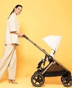 Cybex Gazelle S Pushchair Bundle with Cloud T i-Size Baby Car Seat & Base (7 Pieces) - Almond Beige