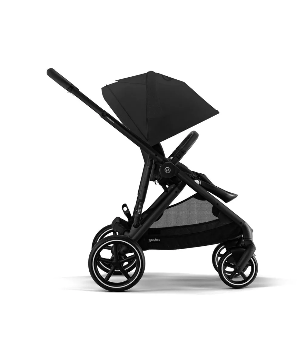 Cybex Gazelle S Pushchair Bundle With Cybex Cloud T i-Size + Baby Car Seat & Base (7 Pieces) - Moon Black